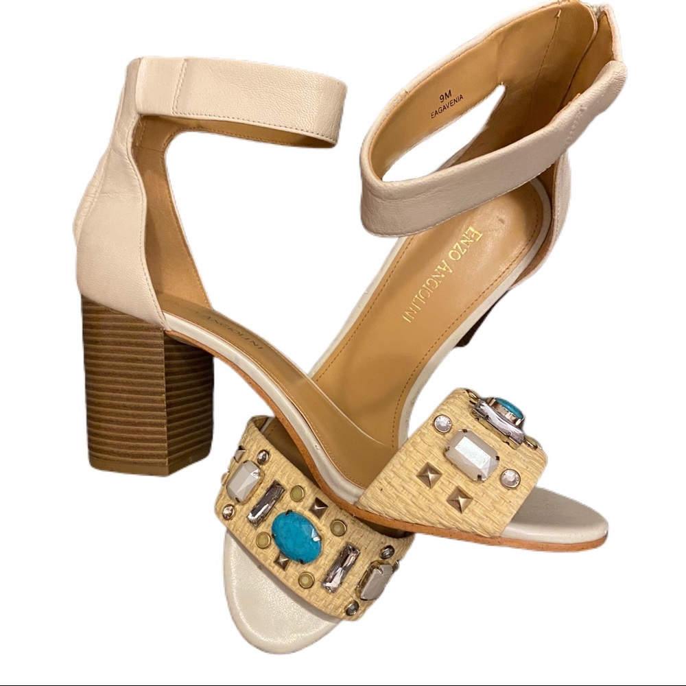 Designer Like New Sandals Heels Enzo Angliolini